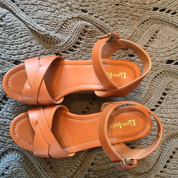 Limelight Brown Cork Wedge Heels - Picture 4 of 6